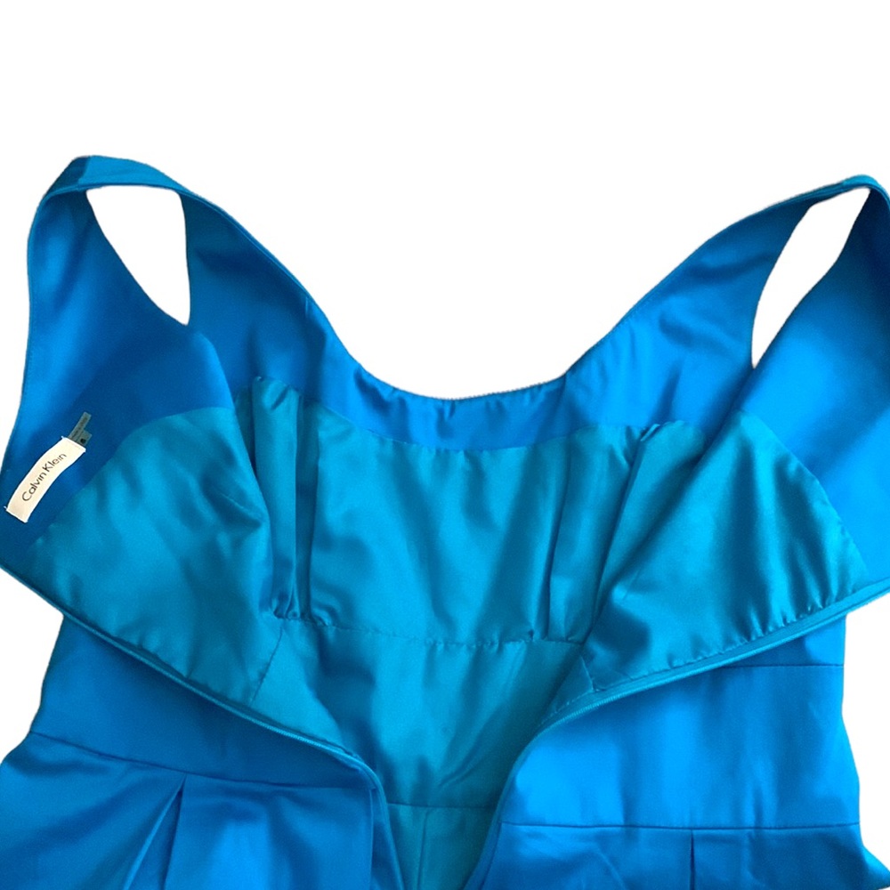 Calvin Klein sleeveless fit and flare pleated dress - Picture 7 of 14